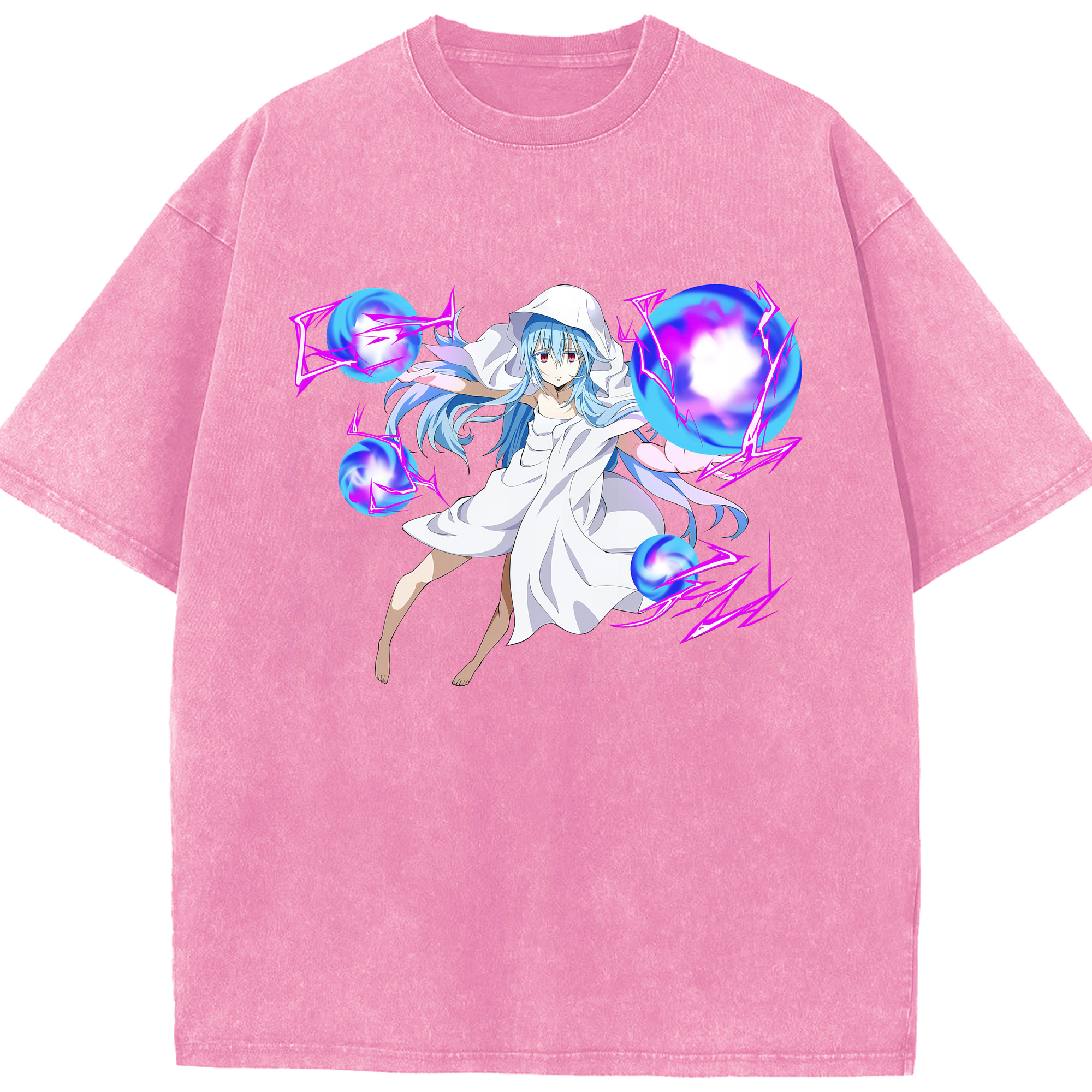 （画像用） 転スラ Regarding Reincarnated to Slime 綿100% ヴィンテージ風 半袖Tシャツ（フロントプリント）